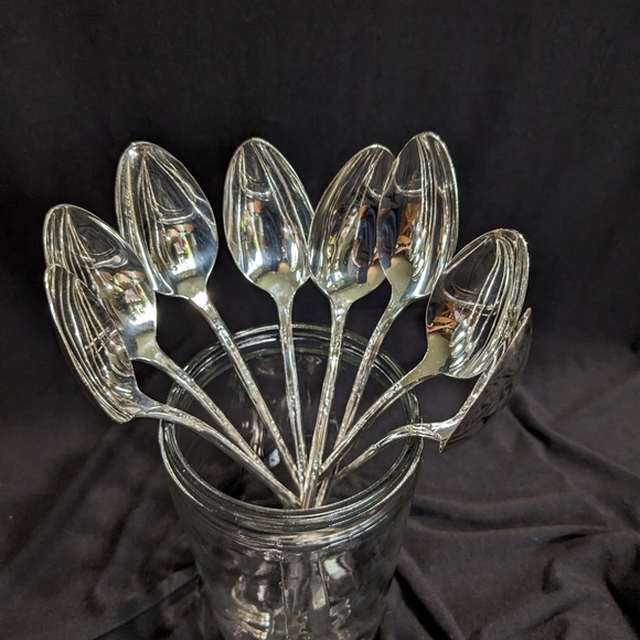 8 New England Silverplate Iced tea spoons - Picture 3 of 11